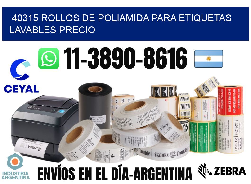40315 rollos de poliamida para etiquetas lavables precio