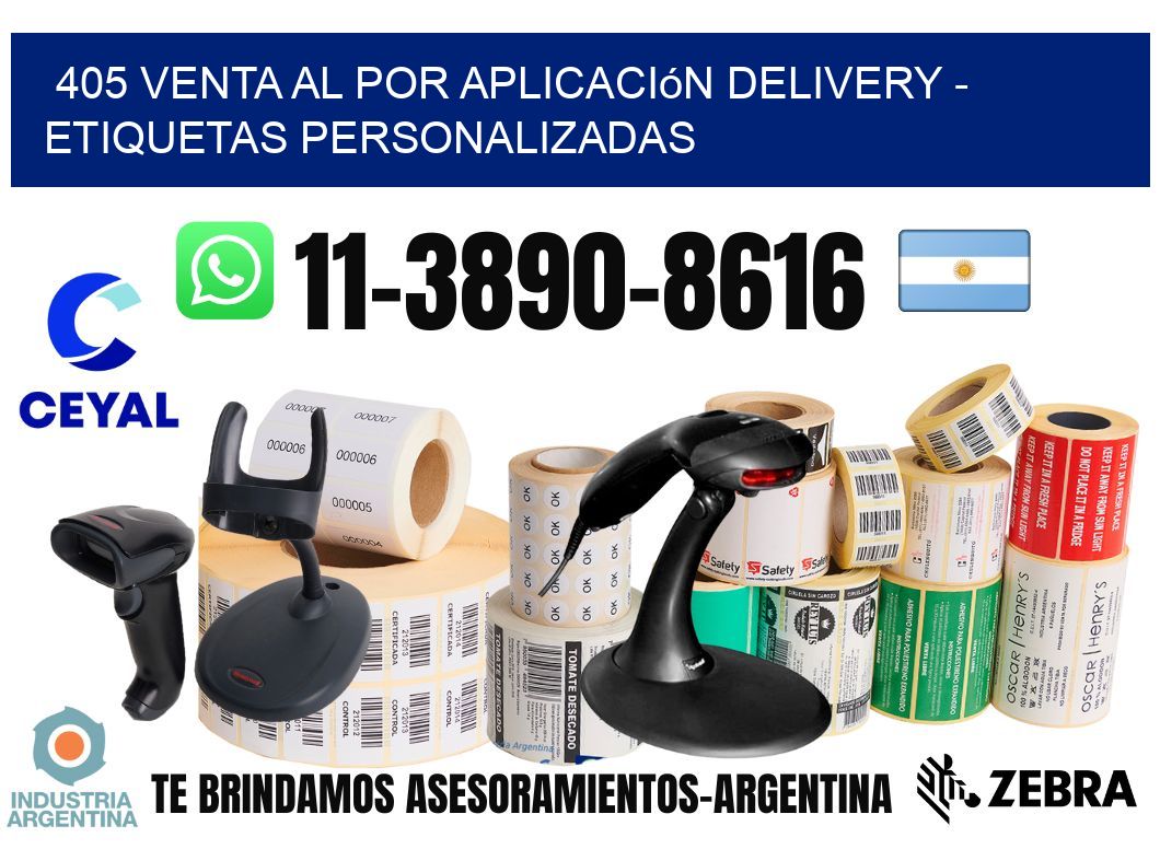 405 Venta al Por Aplicación delivery - Etiquetas Personalizadas