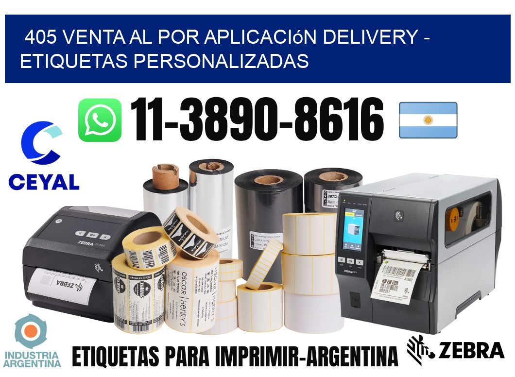 405 Venta al Por Aplicación delivery - Etiquetas Personalizadas