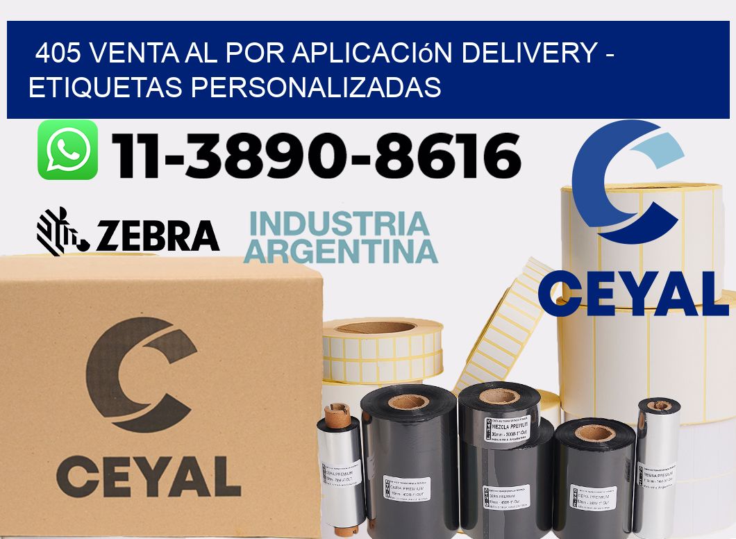 405 Venta al Por Aplicación delivery - Etiquetas Personalizadas