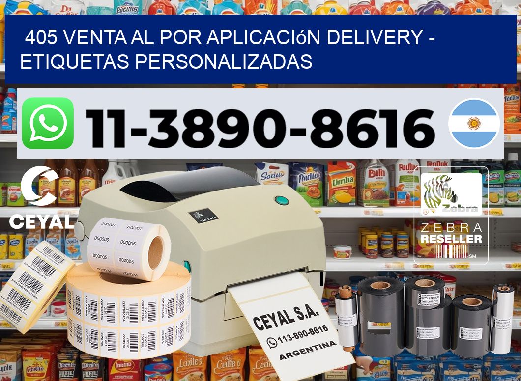 405 Venta al Por Aplicación delivery – Etiquetas Personalizadas