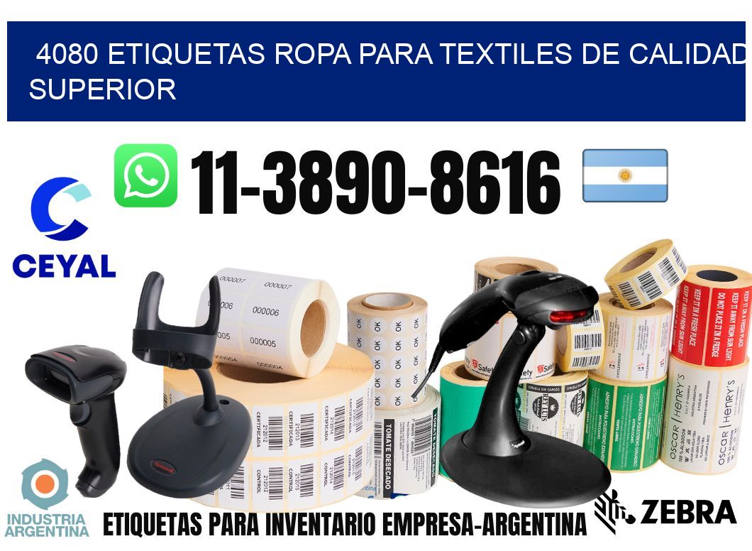 4080 Etiquetas ropa para textiles de calidad superior