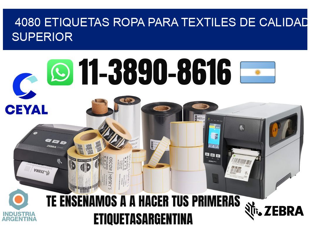 4080 Etiquetas ropa para textiles de calidad superior