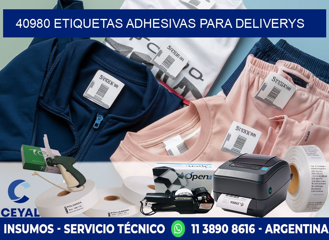 40980 etiquetas adhesivas para deliverys