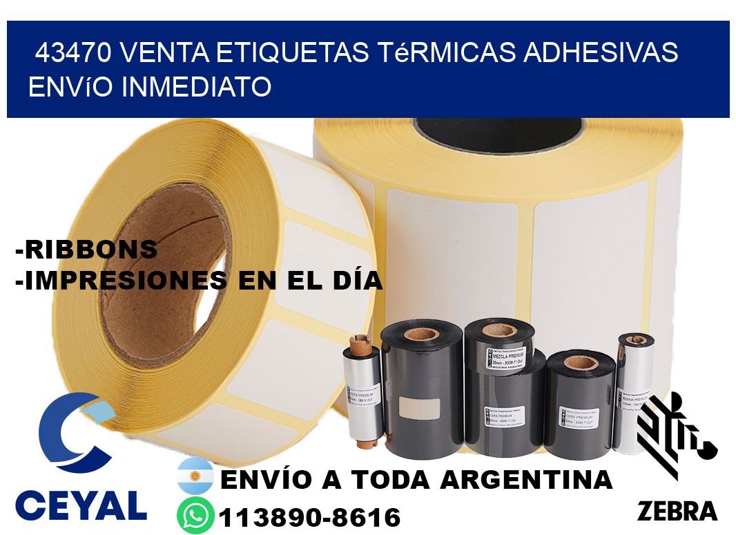 43470 venta etiquetas térmicas adhesivas envío inmediato