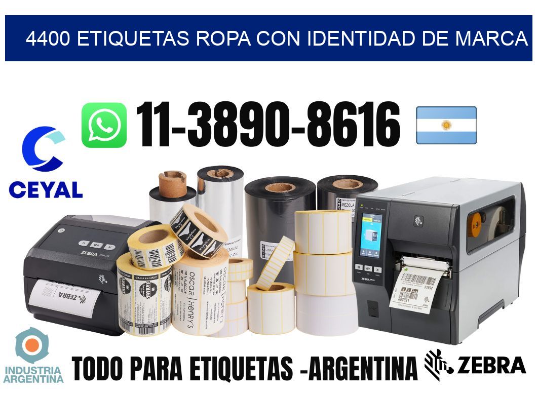 4400 Etiquetas ropa con identidad de marca