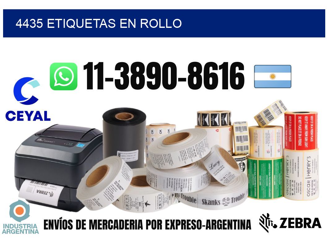 4435 etiquetas en rollo
