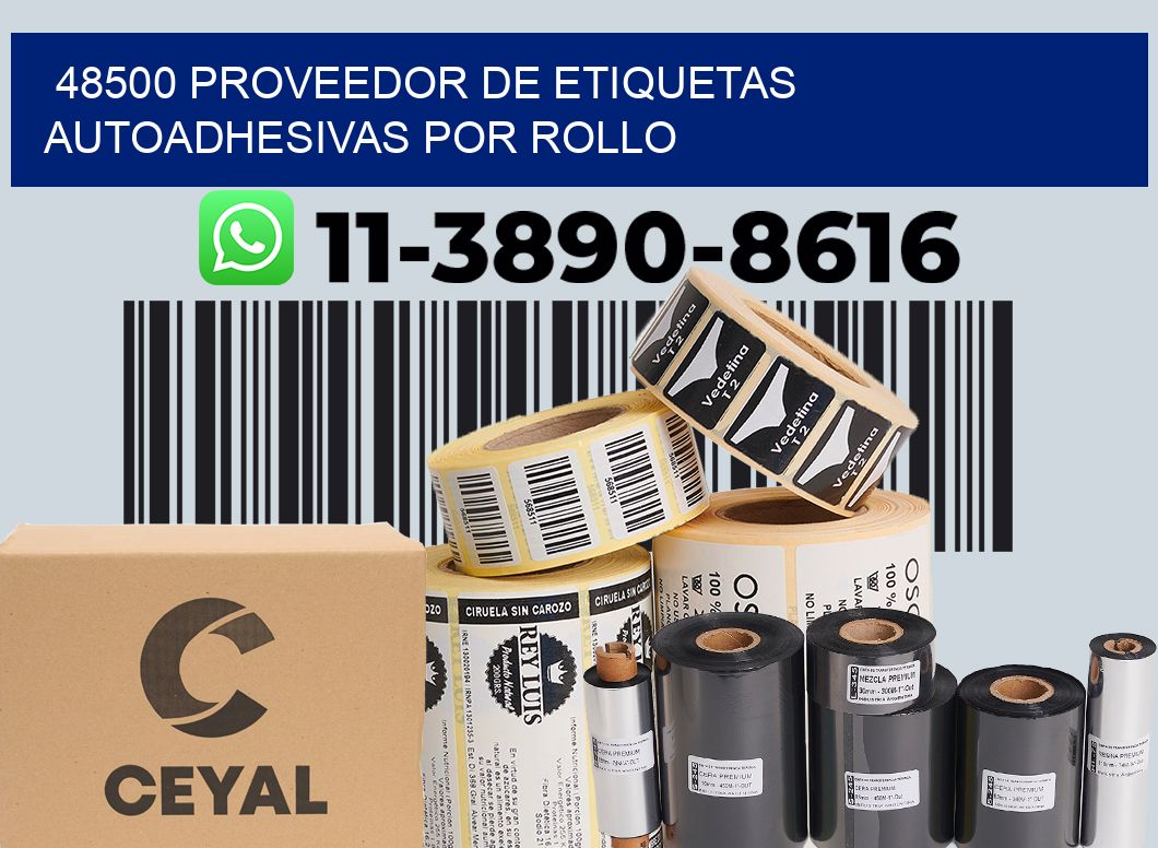 48500 proveedor de etiquetas autoadhesivas por rollo