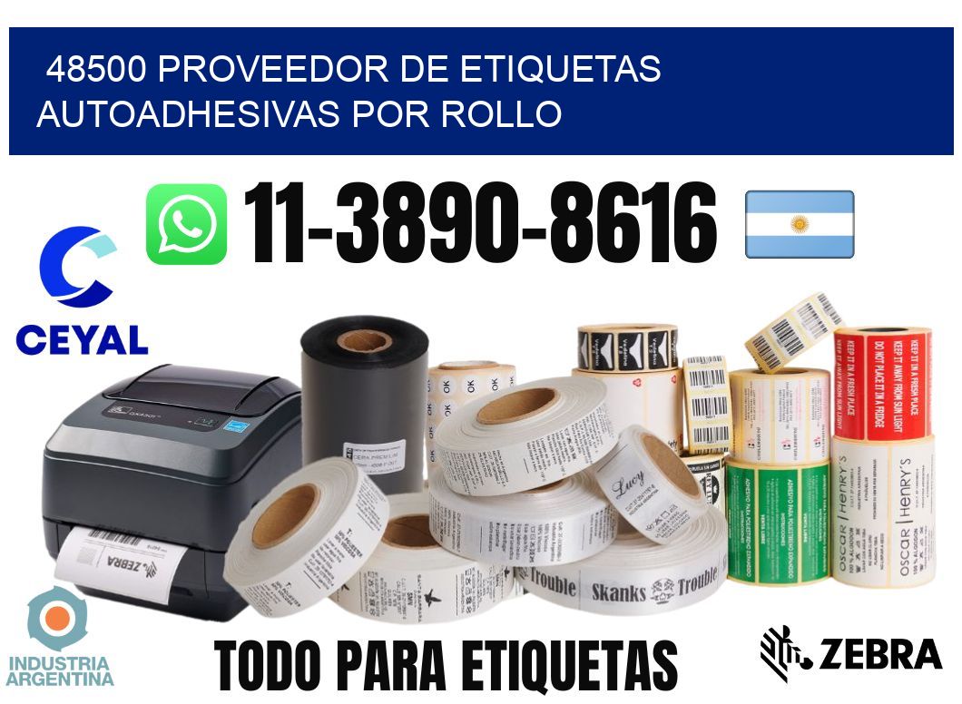 48500 proveedor de etiquetas autoadhesivas por rollo