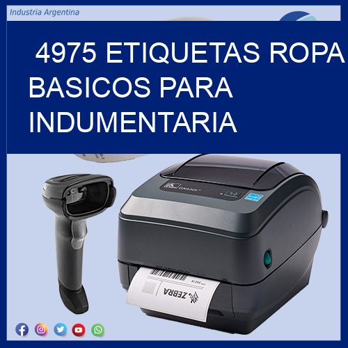 4975 Etiquetas ropa basicos para indumentaria