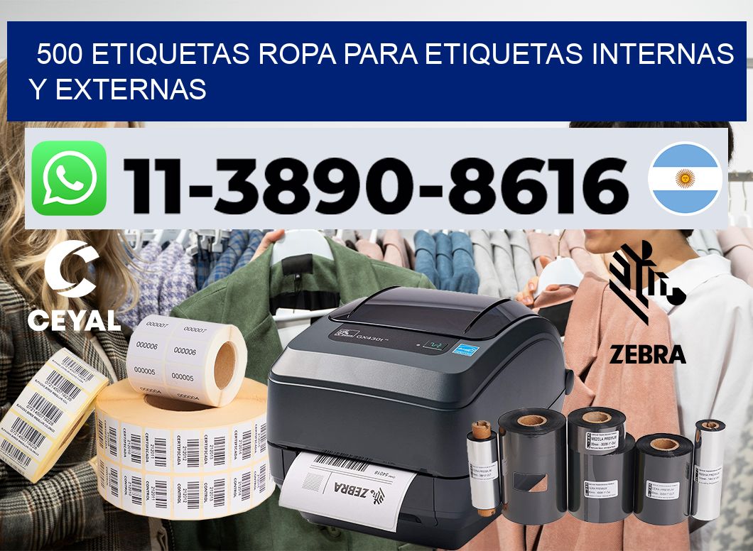 500 Etiquetas ropa para etiquetas internas y externas