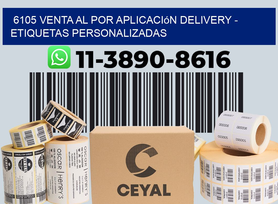 6105 Venta al Por Aplicación delivery - Etiquetas Personalizadas