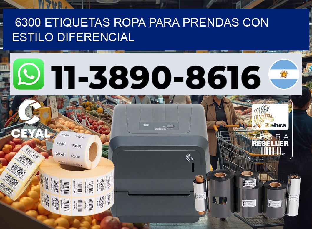 6300 Etiquetas ropa para prendas con estilo diferencial