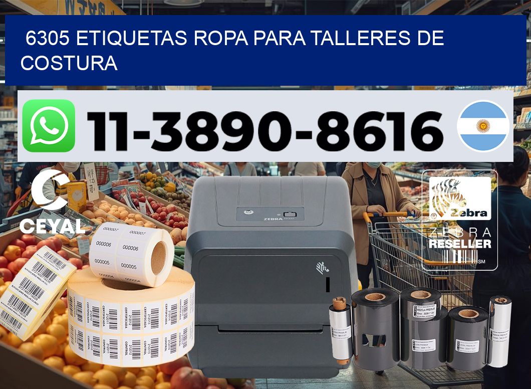 6305 Etiquetas ropa para talleres de costura