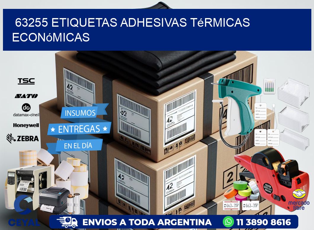 63255 etiquetas adhesivas térmicas económicas