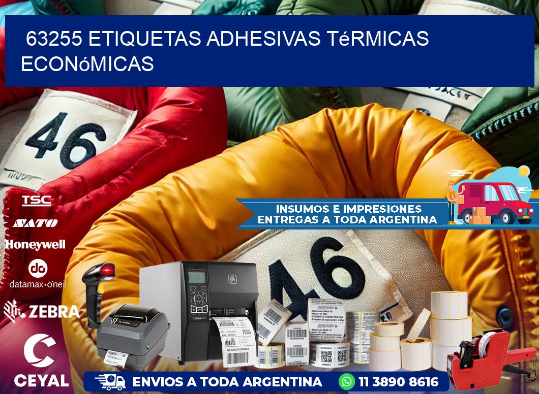 63255 etiquetas adhesivas térmicas económicas