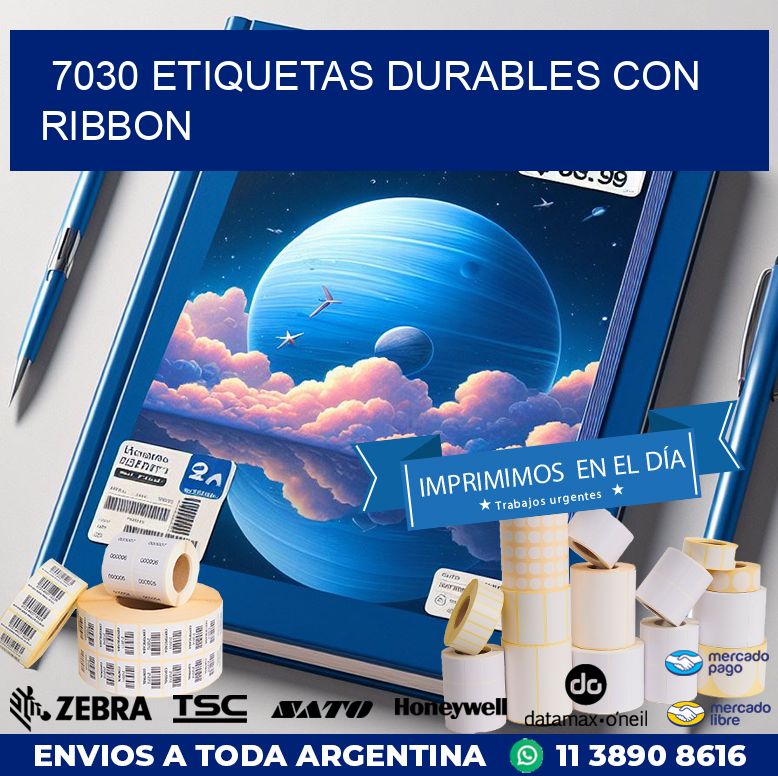 7030 etiquetas durables con ribbon
