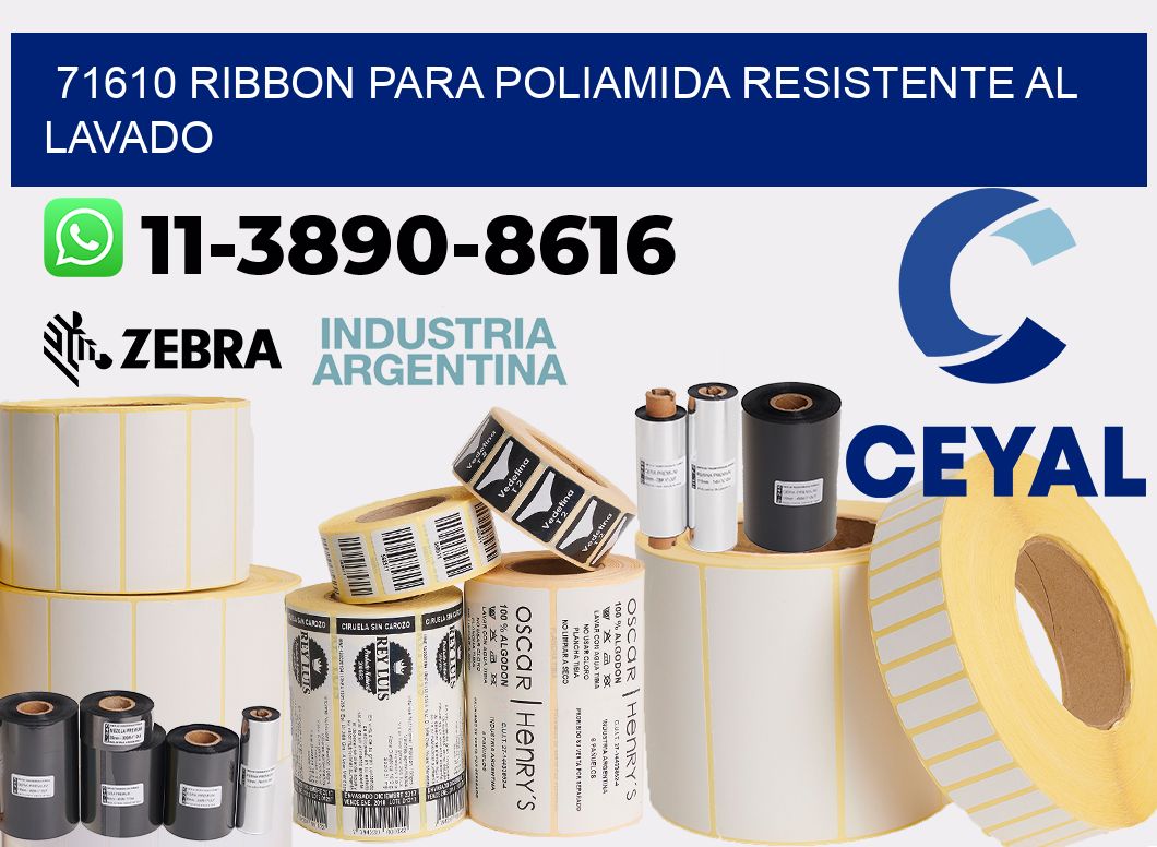 71610 ribbon para poliamida resistente al lavado
