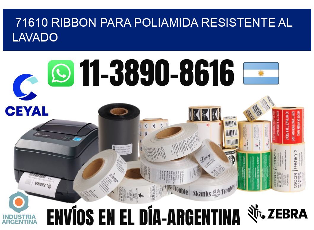 71610 ribbon para poliamida resistente al lavado