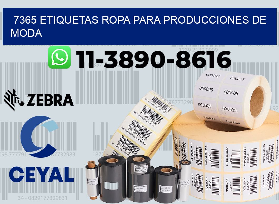 7365 Etiquetas ropa para producciones de moda