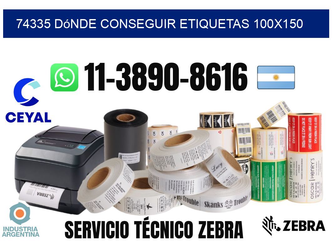 74335 dónde conseguir etiquetas 100×150