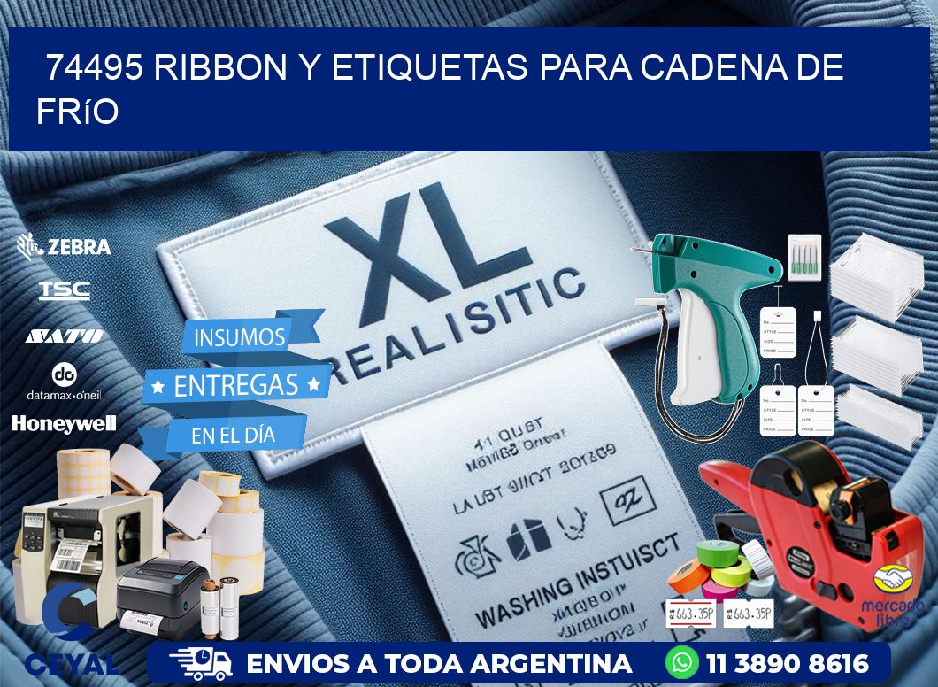 74495 ribbon y etiquetas para cadena de frío