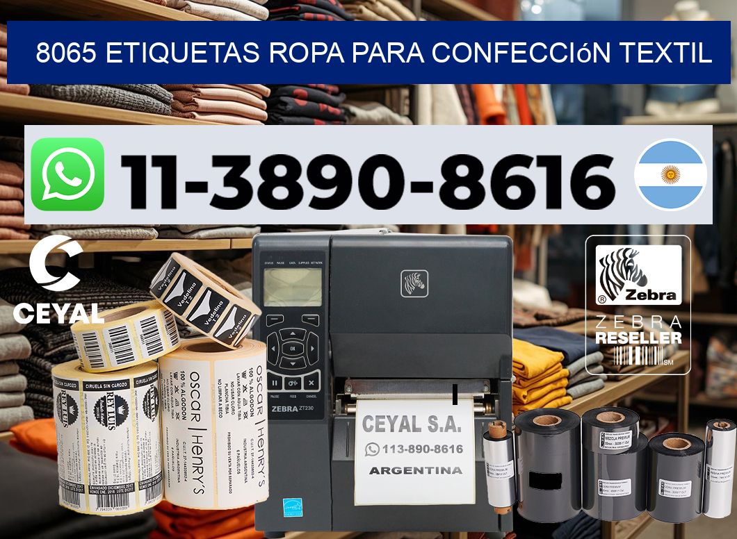 8065 Etiquetas ropa para confección textil