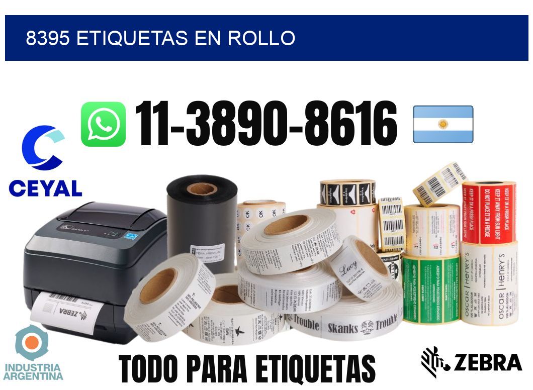 8395 etiquetas en rollo