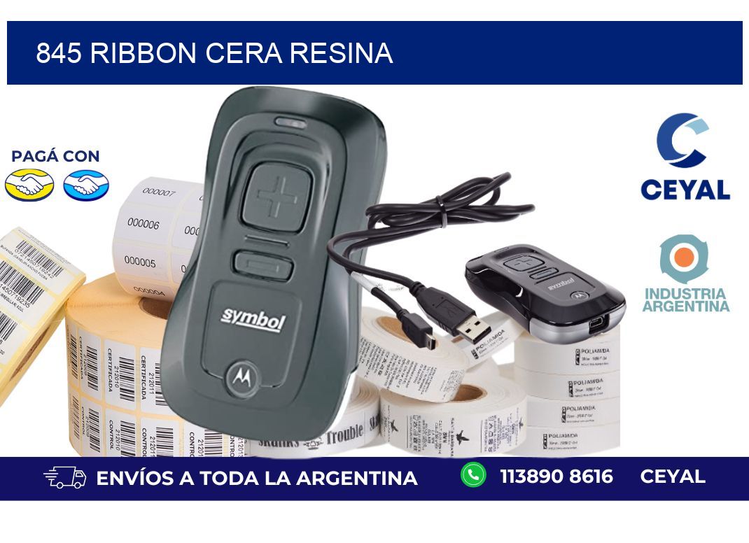 845 ribbon cera resina