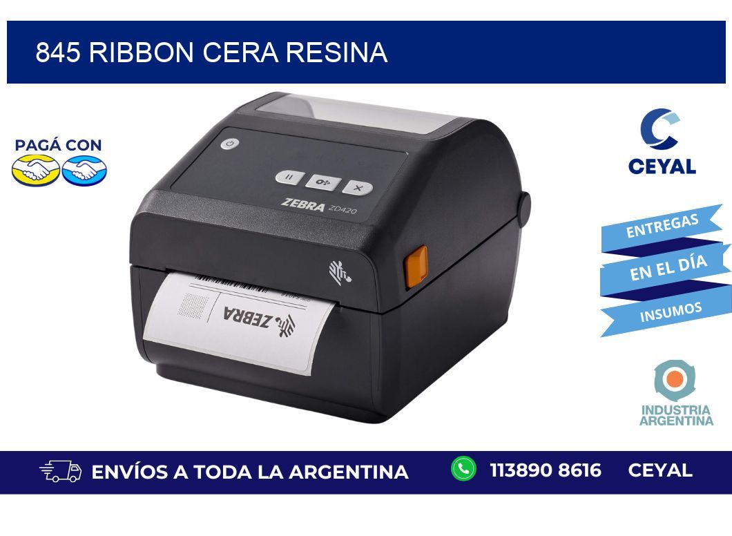 845 ribbon cera resina