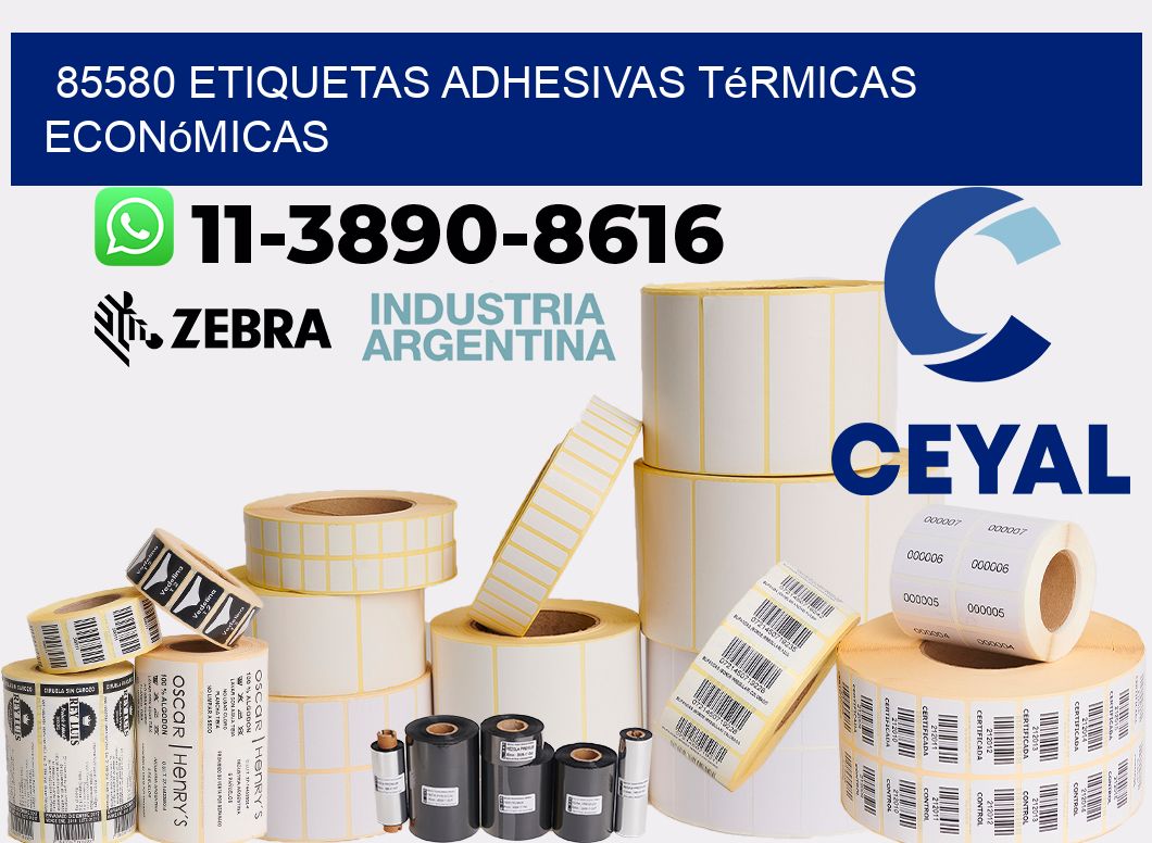 85580 etiquetas adhesivas térmicas económicas
