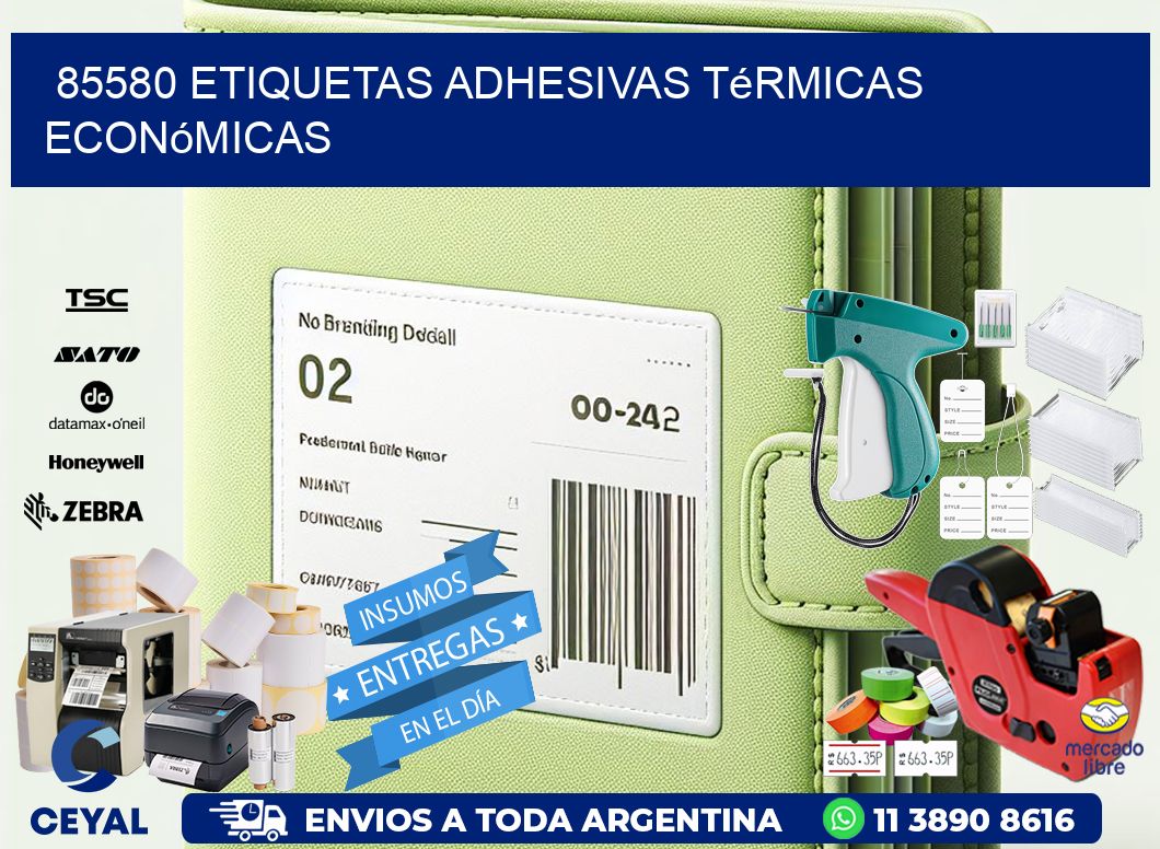 85580 etiquetas adhesivas térmicas económicas
