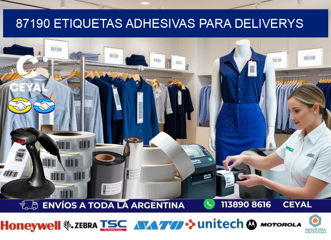 87190 etiquetas adhesivas para deliverys