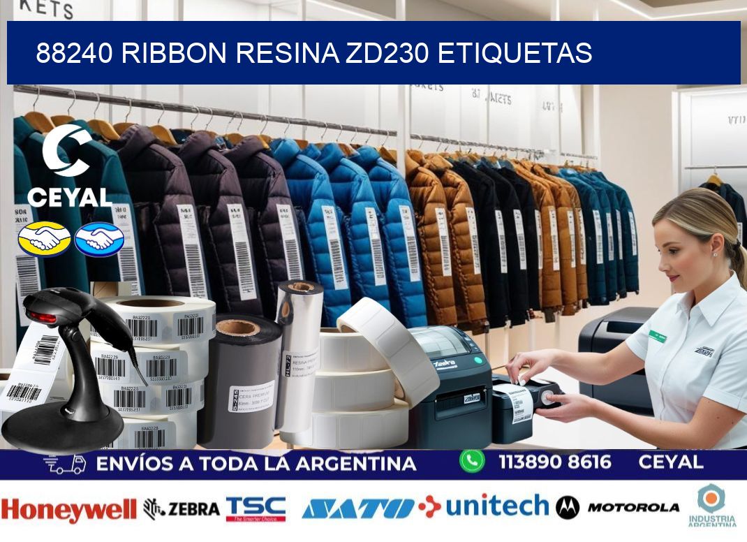 88240 ribbon resina zd230 etiquetas
