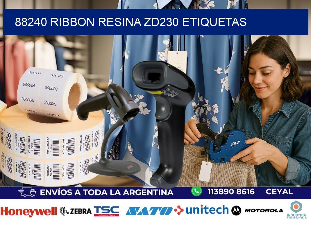 88240 ribbon resina zd230 etiquetas