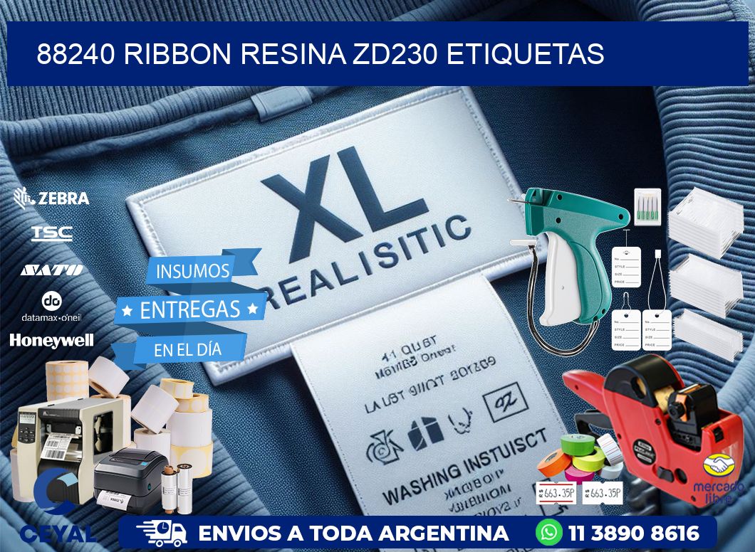 88240 ribbon resina zd230 etiquetas