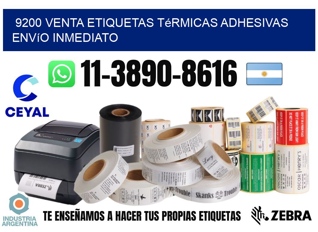 9200 venta etiquetas térmicas adhesivas envío inmediato