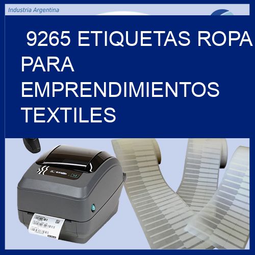 9265 Etiquetas ropa para emprendimientos textiles