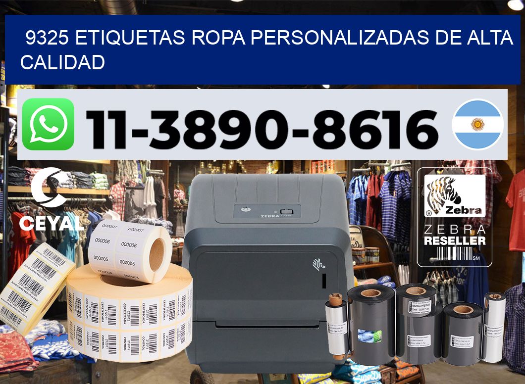 9325 Etiquetas ropa personalizadas de alta calidad