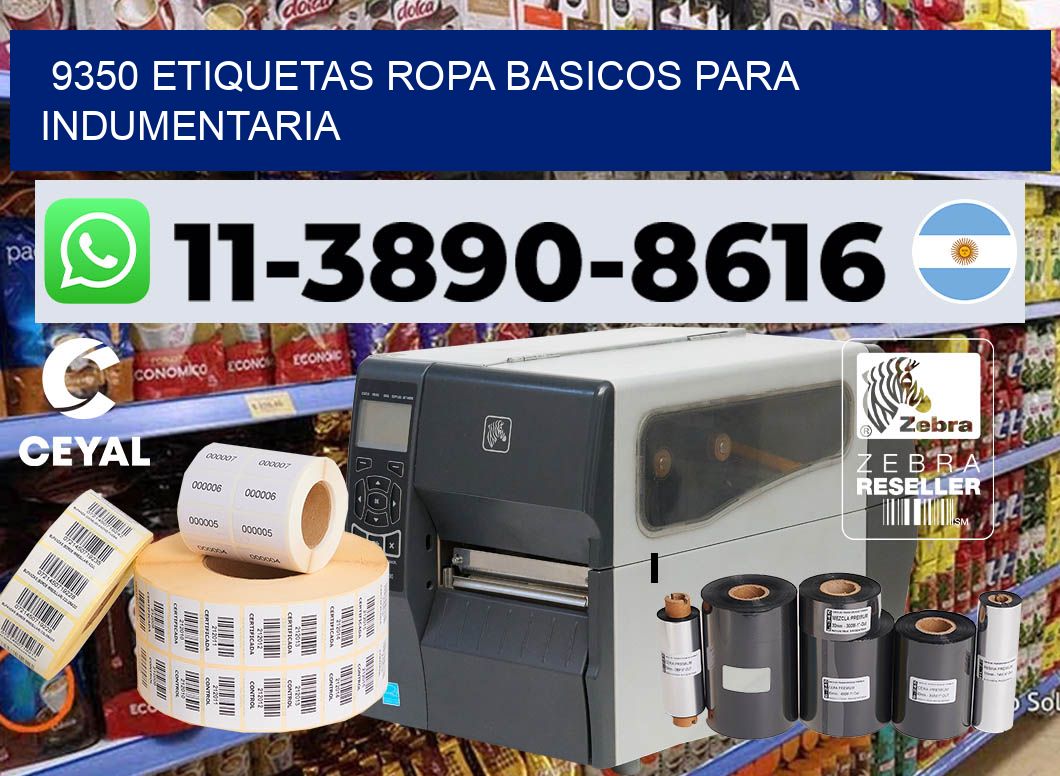 9350 Etiquetas ropa basicos para indumentaria