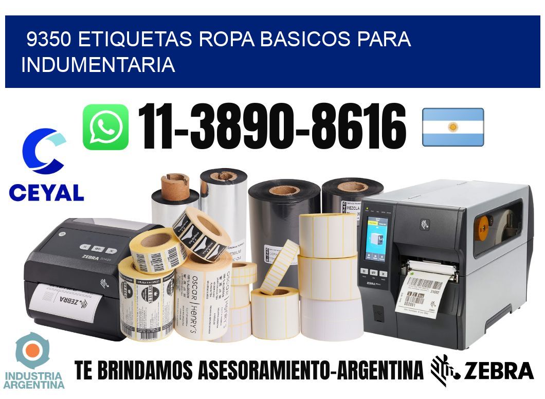 9350 Etiquetas ropa basicos para indumentaria