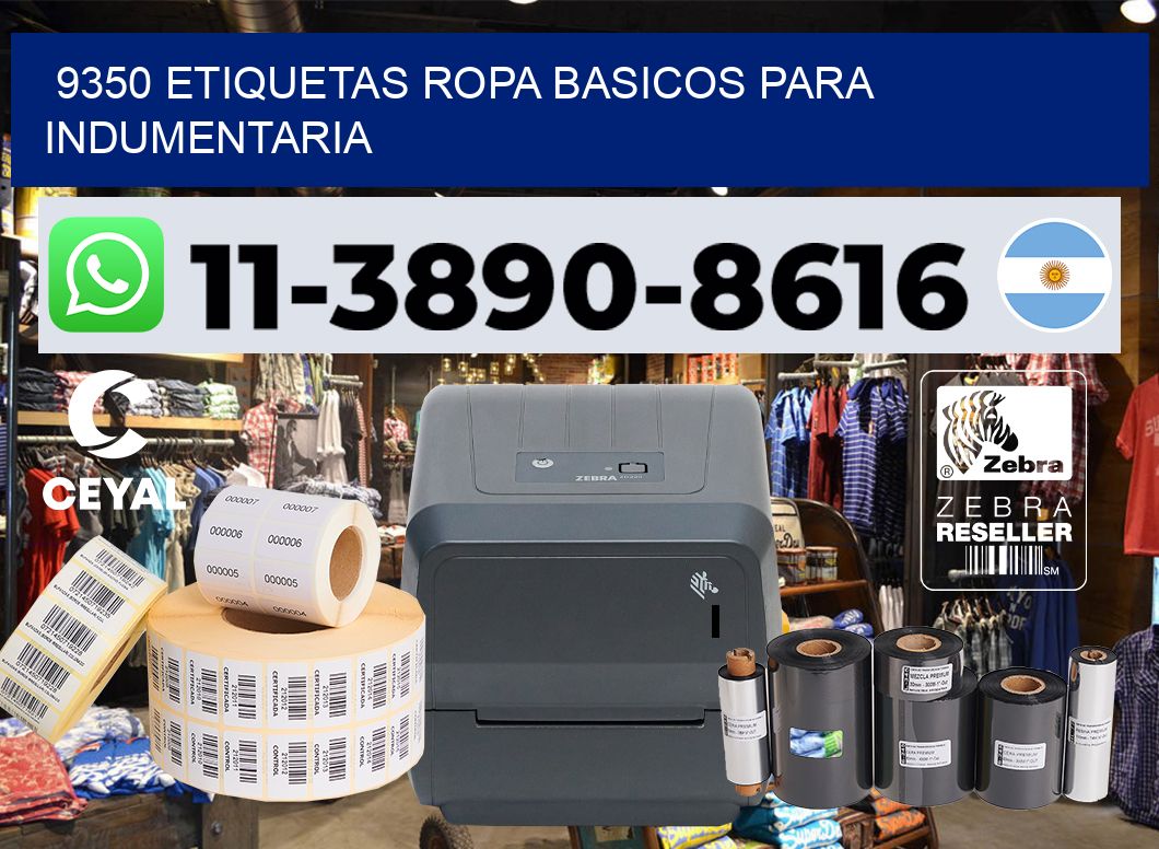 9350 Etiquetas ropa basicos para indumentaria