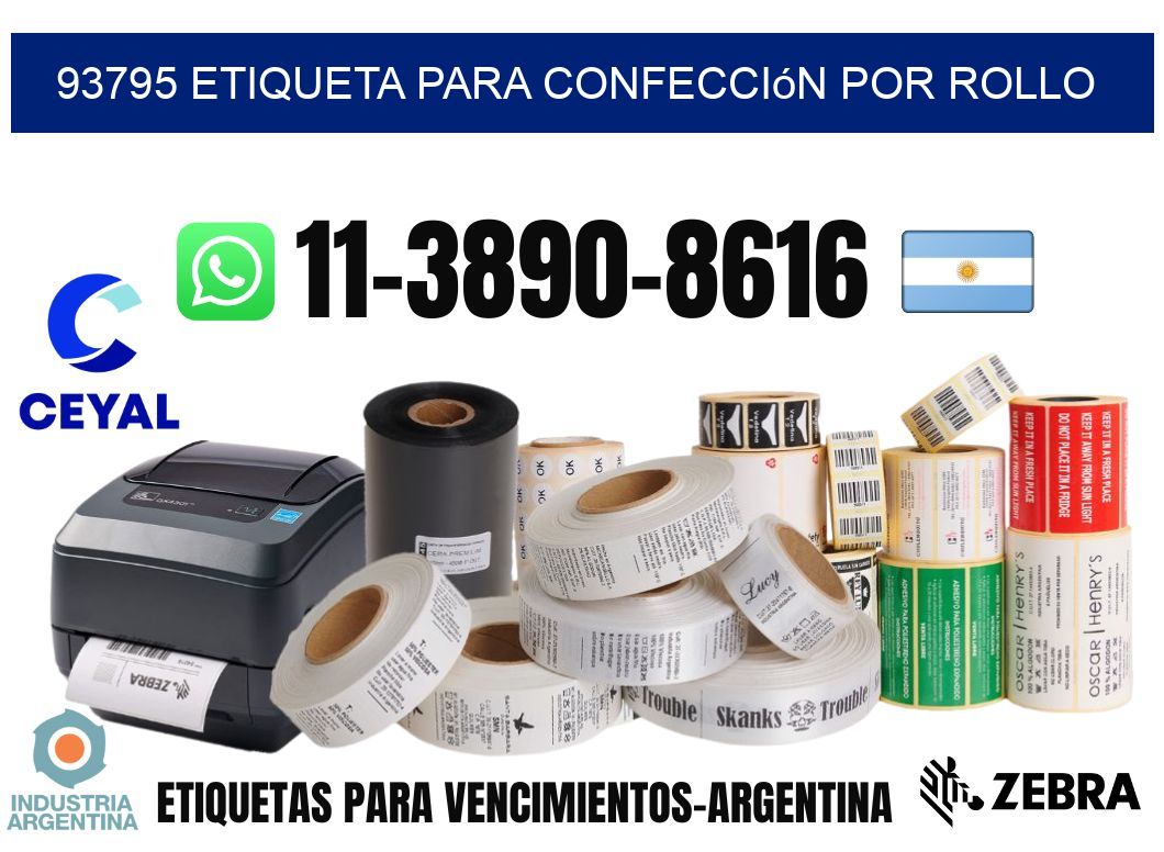 93795 etiqueta para confección por rollo