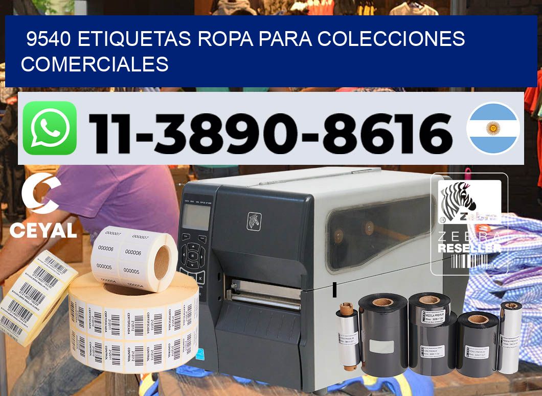 9540 Etiquetas ropa para colecciones comerciales