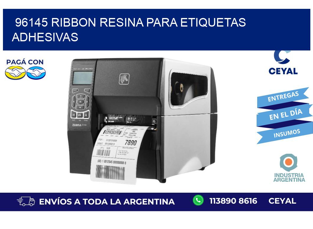 96145 ribbon resina para etiquetas adhesivas