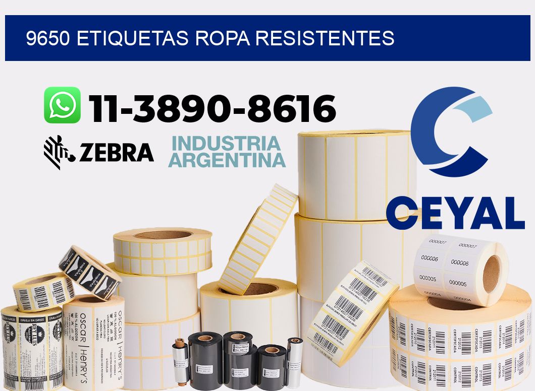 9650 Etiquetas ropa resistentes