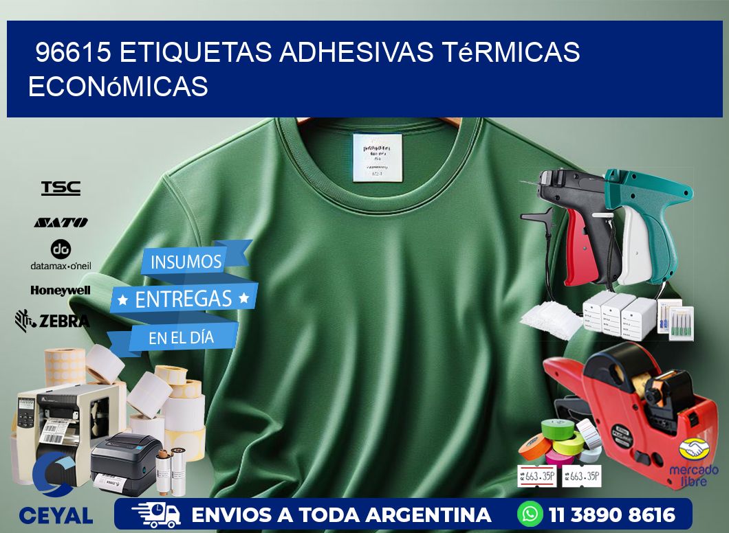 96615 etiquetas adhesivas térmicas económicas