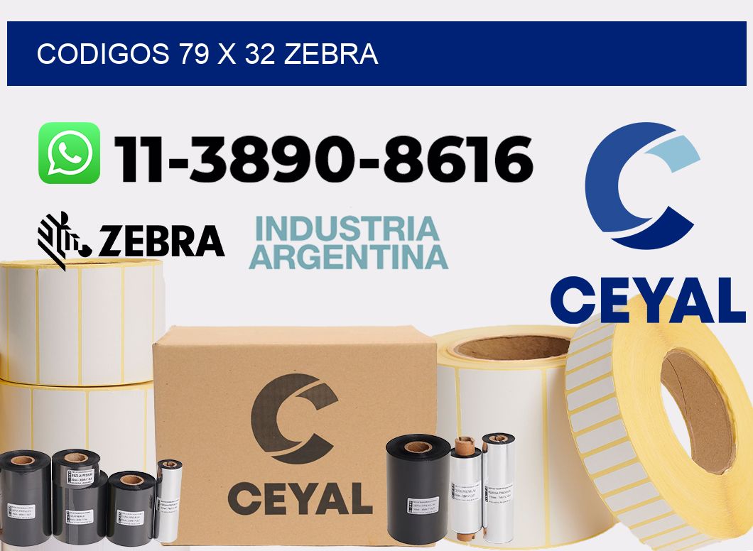 codigos 79 x 32 zebra