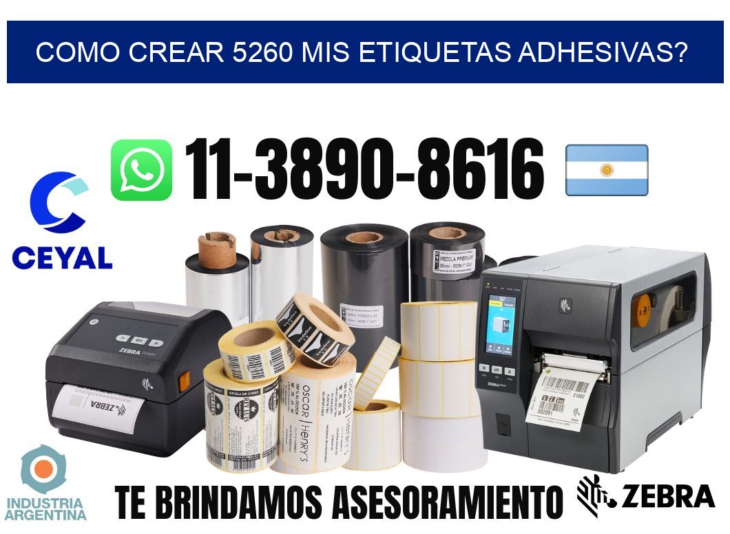 como crear 5260 mis etiquetas adhesivas?
