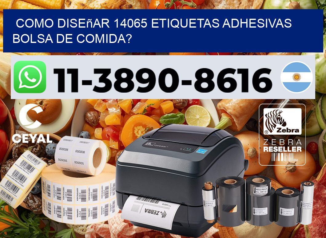 como diseñar 14065 etiquetas adhesivas bolsa de comida?